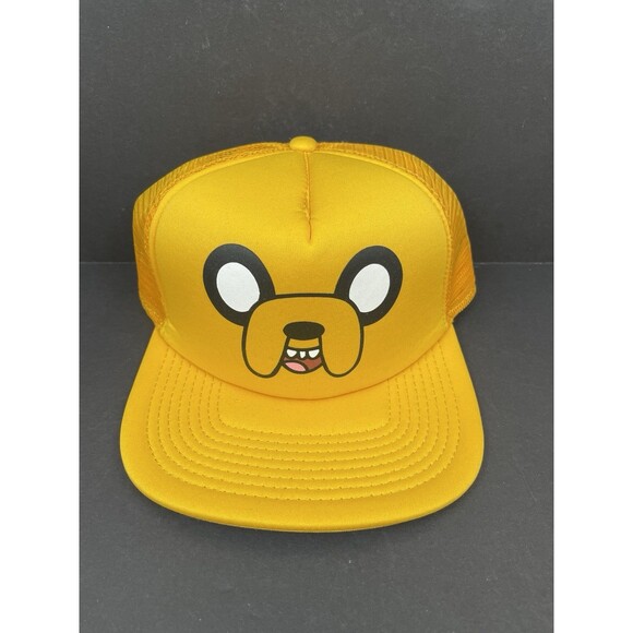 Snap-Back Other - Adventure Time Jake the Dog Cartoon Network Trucker Hat Mesh Snapback *NWT